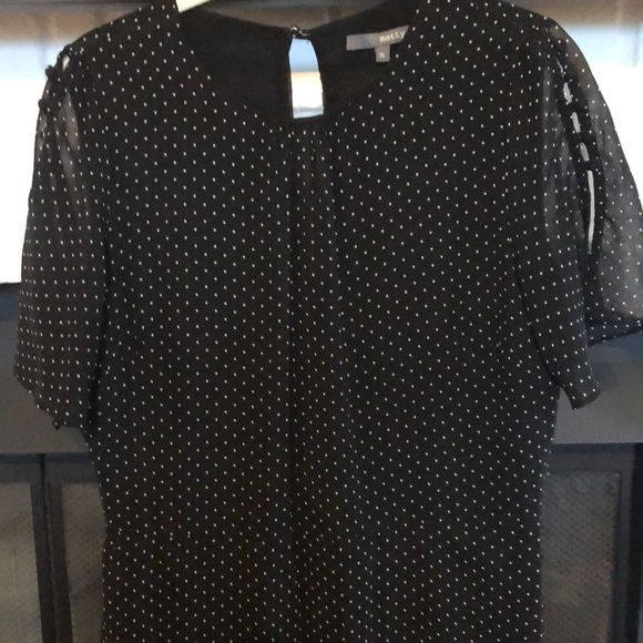Matty M black and white, polka dot dress. Size M - Picture 2 of 8